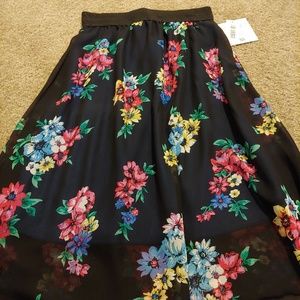 Lularoe Lola Flowered Skirt